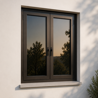 Perfiles de Aluminio Insonorizantes para Exteriores, Diseño de Ventana Estilo Francés, Fábrica China, Ventana Abatible de Aluminio