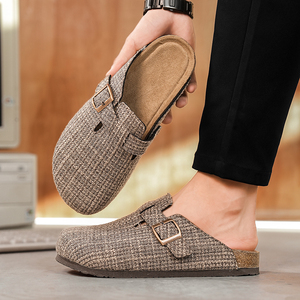 Bán Buôn Unisex Phẳng Dép Nút Chai Giày Bọc Toe Dép Đi Trong Nhà Biểu Tượng Tùy Chỉnh Chất Lượng Cao Da Dép Đi Trong Nhà Ngoài Trời Giản Dị Giày - Product Image 4