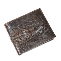 W3330 Dompet Lipat Ganda Pola Buaya Pria, Kustom