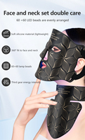 Masque facial portable MZ01 avec écran LED 7 couleurs + NIR, alimenté par USB, en silicone, pour les soins de la peau à domicile