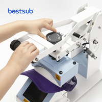 BestSub Machine d'impression manuelle par transfert de chaleur pour chapeau et casquette pour sublimation et artisanat passe-temps pour vêtements et étiquettes de qualité