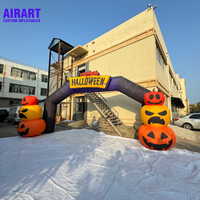 Arche gonflable à motif citrouille pour Halloween, idéale comme accessoire de portail d'activités, arche publicitaire gonflable classique pour festivals