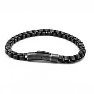 Yunnique-pulsera con cadena de motocicleta estilo punk europeo americano, joyería unisex de acero y titanio negro - Product Image 5