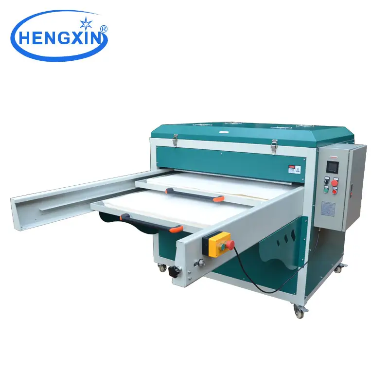 120*150Cm Semi-Auto 1 Kant 2 Station Knieschijf Binding Machine Simplex Kleding Plaat Warmte Element Voor Warmtepers Machine