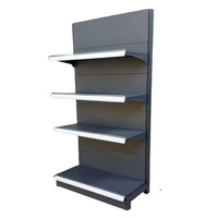 Étagères et présentoirs de supermarché multi-niveaux en acier laminé à froid de qualité industrielle, en stock, protection anti-corrosion