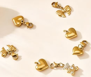 Модный женский кулон и подвеска из нержавеющей стали с позолотой 18 карат, водонепроницаемые, с цирконами, для вечеринок и в подарок - Product Image 1