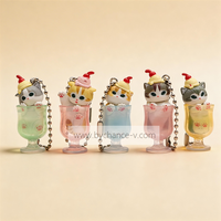 Vente flash : Porte-clés pendentif chaton en forme de capsule de crème glacée, cadeau idéal pour les passionnés de chats, les enfants, les filles et les amoureux des animaux