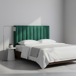 Cabecero <span class=keywords><strong>de</strong></span> Cama <span class=keywords><strong>de</strong></span> 9 Paneles Acanalado <span class=keywords><strong>de</strong></span> Terciopelo Afelpado Tipo Otomana Diván para Cama Doble y King Size - Product Image 5