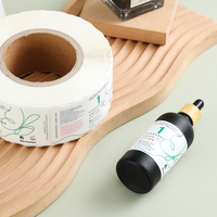 Étiquette cosmétique en feuille d'or imprimée avec logo personnalisé Étiquette d'impression d'autocollants en papier adhésif étanche pour l'emballage
