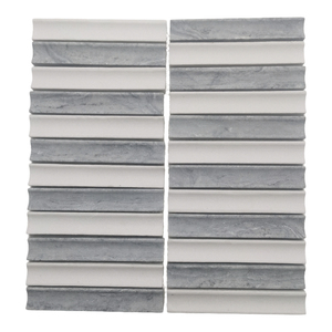 Omk tùy chỉnh 3D màu xám trắng khảm đá cẩm thạch nghệ thuật Gạch Mosaic cho tường thiết kế mới sàn gạch Trung Quốc Cung cấp nền nội thất - Product Image 4