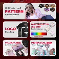Masque facial LED de photothérapie personnalisé SunPlus, 4 à 7 couleurs, doux, en silicone NIR, PDT LED, beauté infrarouge, photon, vente OEM