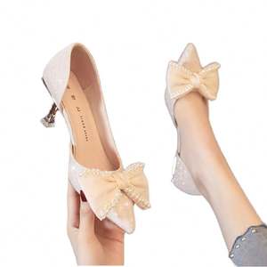 Chaussures de bureau classiques noires à bout rond en cuir antidérapantes confortables à talon de 7,5 cm pour femmes, prix avantageux, vente chaude - Product Image 4