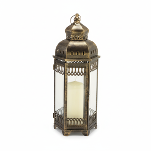 Vente chaude Maison Jardin Vaisselle Bougie Décorative Lanterne Antique Designer Plaqué Or Marocain Vintage Lanterne Bougie En Métal - Product Image 1