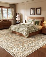 Tapis épais en polyester antidérapant au design moderne, imprimé floral, résistant aux taches, pour salon, chambre, décoration intérieure, bureau