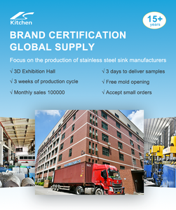 Chậu rửa chén nhà bếp đa năng thông minh kiểu thác nước làm thủ công bằng kính Sus304 thời trang hiện đại - Product Image 5