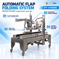 Machine de pliage et de scellage de cartons entièrement automatique Goldtec, grande capacité, en acier inoxydable robuste, pour ligne d'emballage