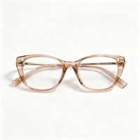 QUEJOEY Gafas ópticas con montura ovalada y diseño de diamantes de imitación para mujer, de alta calidad