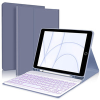 Clavier pour iPad Pro/Air 10,9/11 pouces, interrupteur à ciseaux, rétroéclairage RVB, ultra fin, sans fil BT, magnétique, nouveau, imitation cuir