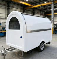 Remorque et camion de restauration mobiles en acier inoxydable personnalisables avec un seul essieu, cuisine complète facile à nettoyer pour une utilisation en extérieur