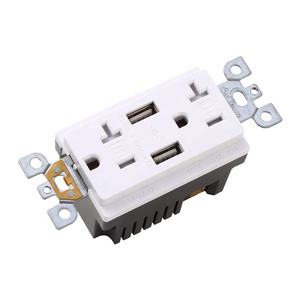 Barep American Standard 20 amperios 125 voltios resistente a manipulaciones cargador Usb enchufe de pared toma de corriente Usb - Product Image 2