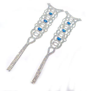 <span class=keywords><strong>Applique</strong></span> in pizzo <span class=keywords><strong>con</strong></span> strass cucito di nuovo Design 2025 per artigianato <span class=keywords><strong>con</strong></span> gambe o bracciali di carnevale - Product Image 2