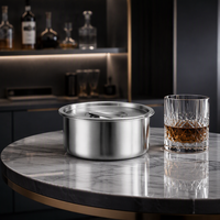 Bol à œufs vapeur en acier inoxydable avec couvercle, design minimaliste non toxique, bol à dessert et à soupe de 400-900 ml pour usage domestique et commercial