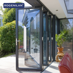 Puerta Plegable de Aluminio Rogenilan China, Puerta Corredera Plegable de Doble Vidrio con Pantalla Panorámica - Product Image 3