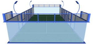 Campo da Padel Panoramico Premium con Vetro Temperato da 12mm, Rete Anti-Infortunio, Standard World Padel Tour - Prezzo Diretto di Fabbrica - Product Image 2