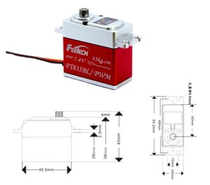 Feetech Ft835bl Kỹ Thuật Số Servo 30Kg Mô-men Xoắn Cao Không Chổi Than Kim Loại Bánh Răng Cho RC 1/10 Xe & 750 Máy Bay Trực Thăng Cho Bé Trai - Product Image 3