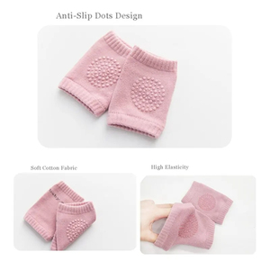 Al por mayor 1 par de rodilleras antideslizantes para bebés y niños pequeños, unisex, para gatear, con almohadillas protectoras de seguridad para codos, de algodón - Product Image 2