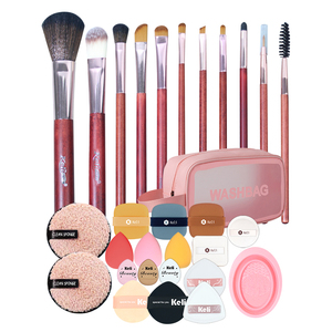 Meilleure vente Ensemble de pinceaux de <span class=keywords><strong>maquillage</strong></span> manche en bois écologique Pinceaux de <span class=keywords><strong>maquillage</strong></span> rose vif bon marché Marque privée Rose - Product Image 1