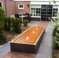 Fontaine d'eau en acier corten pour extérieur, cascade, décoration de jardin