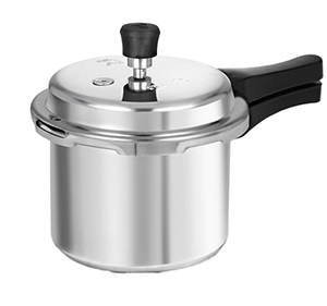Casserole à pression en aluminium avec couvercle en acier inoxydable, revêtement multicouche, compatible gaz et induction - Product Image 1