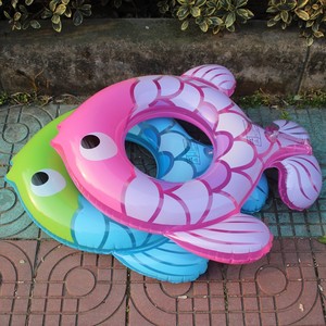 Flotador de Peces Pequeños, Inflable de PVC con Forma de Pez de Dibujos Animados para Niños, Juego Acuático, Flotador de Playa, Talla Única - Product Image 4