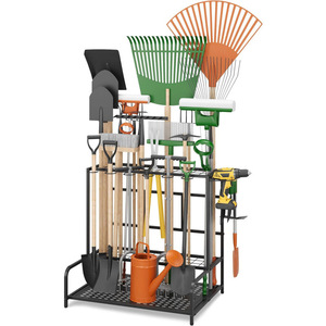 <b>Garden</b> tool organizer, holds 39 tools, comes with 12 <b>hooks</b>, garage, patio, and <b>garden</b> broom holder. - Product Image 1