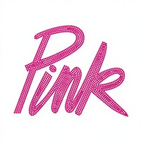 Transferts thermocollants promotionnels en strass de verre avec logo personnalisé, écologiques, à dos plat, ruban rose, pour T-shirts et chaussures