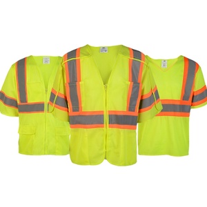 Camiseta Reflectante de Seguridad de <span class=keywords><strong>Alta</strong></span> <span class=keywords><strong>Visibilidad</strong></span> Clase 2 al por Mayor, con Logotipo Personalizado, Tejido Transpirable con Certificación ANSI - Product Image 1