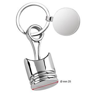 Porte-clés vintage en forme de piston, personnalisable avec logo, porte-monnaie en métal, alliage de zinc, style grand piston - Product Image 2