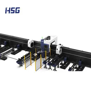 laser cutter carbon steel iron tube Three-chuck Heavy-duty Tube Laser Cutting Machine 6000W