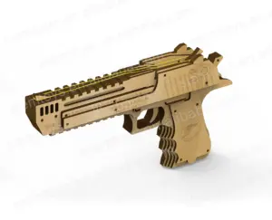 DIY Деревянный Детский сборный Пистолет Desert Eagle Лазерная вырезка 3D головоломка супер рост будущее мышление стержень обучающие игрушки для детей