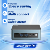 Mini PC Intel Ultra 5 225H AI, 8 Go DDR5, SSD NVMe 256 Go, Ordinateur de Bureau Silencieux pour Gaming, Double Démarrage Win11/Linux pour le Bureau
