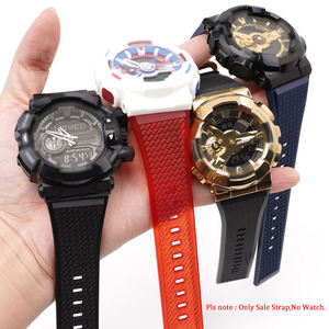 สายนาฬิกา TPU สำหรับ <span class=keywords><strong>Casio</strong></span> <span class=keywords><strong>GM</strong></span>-110 GA700 GW8900 GA110 ขนาด 16 มม. สายยางเปลี่ยนทดแทนแฟชั่น สีแดง สีน้ำเงิน - Product Image 5