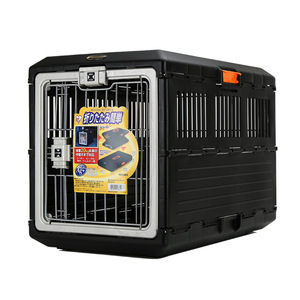 Relaxlines Foldable Plastic Pet Travel Flight Carrier Portable Pet Crate Traveling Dog Cage Box