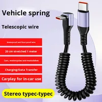 Câble de données USB 3.0 Type-C BJC à coudure coudée, charge super rapide 3A, chargeur de voiture rétractable 3-en-1 en TPE pour téléphone portable