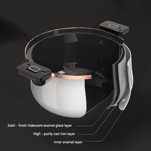 Marmite à soupe de cuisine 7L 5 litres Casserole à ragoût Couvercle en verre Soupe à os Gaz Multi Function Enamel Micro Pressure Pot Cooker - Product Image 5