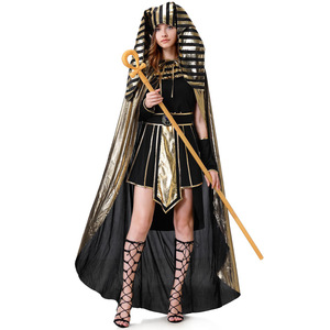 Produit chaud adulte pharaon égyptien reine déesse grecque vêtements fête Cosplay Halloween Costume pour hommes femmes - Product Image 3
