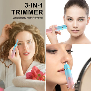 Tondeuse à sourcils USB 3 en 1, mini épilateur électrique pour le visage, rasoir sans douleur - Product Image 3