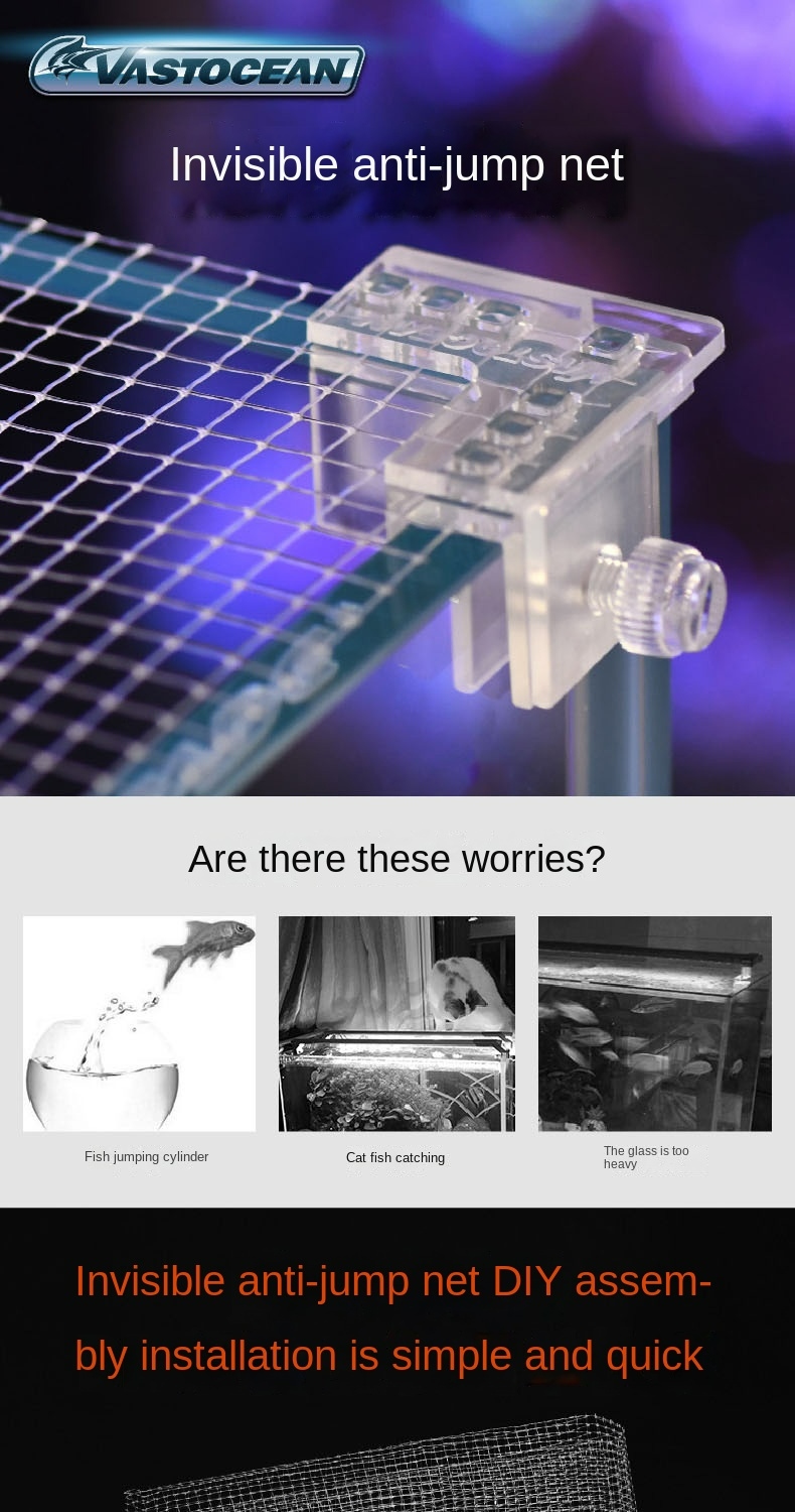 clear net for fish tank Aquarium Nets  Angels Plus not easy to tear and fray Aquarium Netting: Fish Tank Net