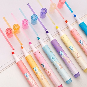 Set di evidenziatori colorati sfumati, creativi, 4 pezzi, evidenziatori per studenti <span class=keywords><strong>con</strong></span> effetto <span class=keywords><strong>glitter</strong></span> - Product Image 2