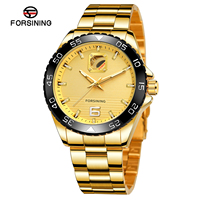 Montre de luxe automatique pour homme en alliage, squelette doré, mécanique, analogique, style simple, livraison rapide, cadeau d'affaires, logo personnalisé